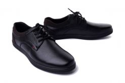WOJTYŁKO 9W24051C czarny, półbuty męskie. Czarne półbuty na co dzień męskie Wojtyłko, bez zapięcia. Za 178.90 zł.