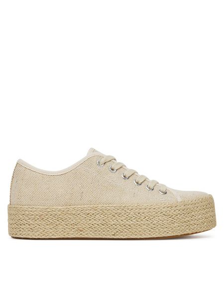 DeeZee Espadryle SH-052 Beżowy. Brązowe espadryle damskie DeeZee, bez wzorów, z materiału, bez obcasa, bez zapięcia. Za 49.99 zł.