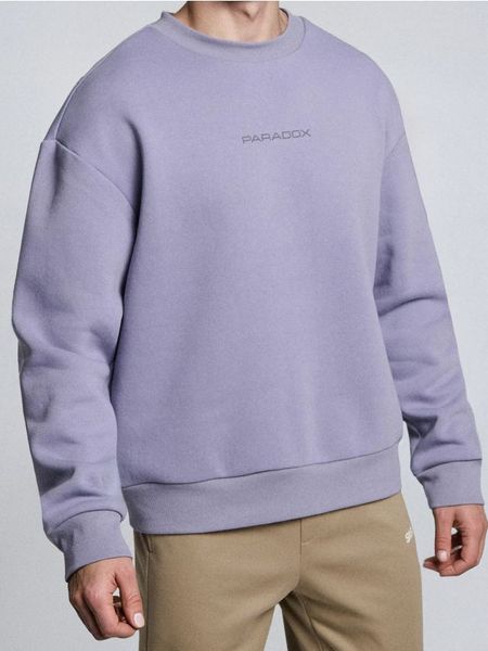 Bluza crewneck z nadrukiem - fioletowy. Fioletowe bluzy męskie Sinsay, l, bez wzorów, bez kaptura. Za 29.99 zł.