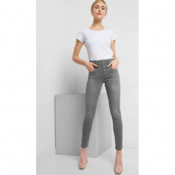 Jeansy skinny z wysokim stanem. Szare jeansy damskie Orsay. Za 139.99 zł.