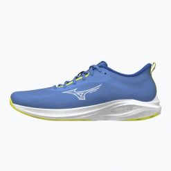 Buty do biegania damskie Mizuno Enerzy Runnerz 2. Niebieskie obuwie sportowe damskie Mizuno, bez wzorów, z gumy, do biegania. Za 269.99 zł.