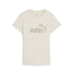 Damska koszulka ESS+ ANIMAL PUMA Alpine Snow White. Białe t-shirty damskie Puma, xs, bez wzorów, z dżerseju, klasyczne, bez kołnierzyka. Za 107.95 zł.