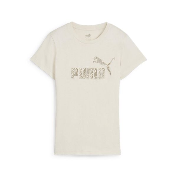 Damska koszulka ESS+ ANIMAL PUMA Alpine Snow White. Białe t-shirty damskie Puma, l, bez wzorów, z dżerseju, klasyczne, bez kołnierzyka. W wyprzedaży za 250.50 zł.