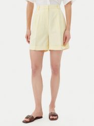 Tommy Hilfiger Szorty materiałowe WW0WW44767 Żółty Regular Fit. Żółte szorty damskie Tommy Hilfiger, bez wzorów, z materiału. Za 289.99 zł.
