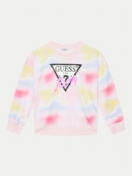 Guess Bluza J4YQ02 KA6R3 Kolorowy Regular Fit. Bluzy dla dziewczynek Guess, z aplikacjami, z bawełny, bez ramiączek, bez kaptura. Za 99.99 zł.