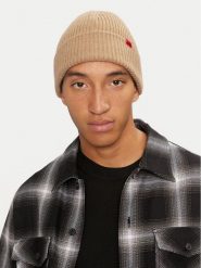 Hugo Czapka Xola 50524570 Beżowy. Brązowe rękawiczki męskie Hugo, na zimę, bez wzorów, z materiału. Za 269.99 zł.