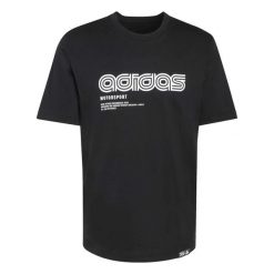 Koszulka męska ADIDAS M MTS LINEAR T L. Czarne koszulki sportowe męskie Adidas, l, bez wzorów, z bawełny, bez kołnierzyka, bez ramiączek, na fitness i siłownię. Za 109.00 zł.