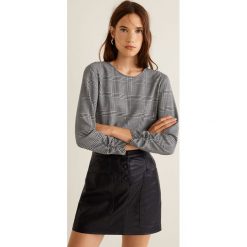 Mango - Bluzka Milan. Szare bluzki damskie Mango, z elastanu, eleganckie, z okrągłym kołnierzem. Za 139.90 zł.
