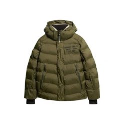 Kurtka puchowa Superdry. Zielone kurtki męskie Superdry., l, bez wzorów, z materiału, eleganckie, bez kaptura. Za 1,475.45 zł.
