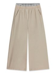 Guess Spodnie materiałowe J6GB06 WHB40 Beżowy Regular Fit. Brązowe spodnie materiałowe dla dziewczynek Guess, z aplikacjami, z bawełny. Za 264.99 zł.