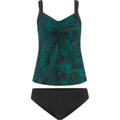 Tankini (2 części) bonprix zielono-czarny. Czarne bikini damskie bonprix, z nadrukiem. Za 89.99 zł.