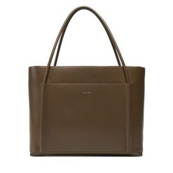 Torebka Calvin Klein. Brązowe torebki shopper damskie Calvin Klein, bez wzorów, klasyczne, bez dodatków. Za 439.99 zł.