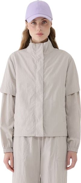 Kurtka damska 4F F190 beżowa 4FWSS25TJACF190 83S XL. Brązowe kurtki damskie 4f, s, bez wzorów, bez kaptura. Za 138.22 zł.