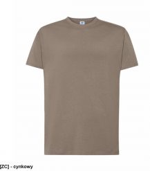 T-shirt JHK TSRA 150 - męski z krótkim rękawem wzmocniony lycrą ściągacz, 100% bawełna, 155-160g - cynkowy 2XL. T-shirty męskie JHK, m, bez wzorów, z bawełny, bez kołnierzyka. Za 23.35 zł.