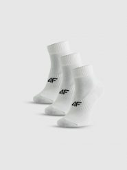4F Skarpetki długie (3-pack) męskie - białe 39-42. Białe skarpety męskie 4f, bez wzorów, z bawełny. Za 54.99 zł.