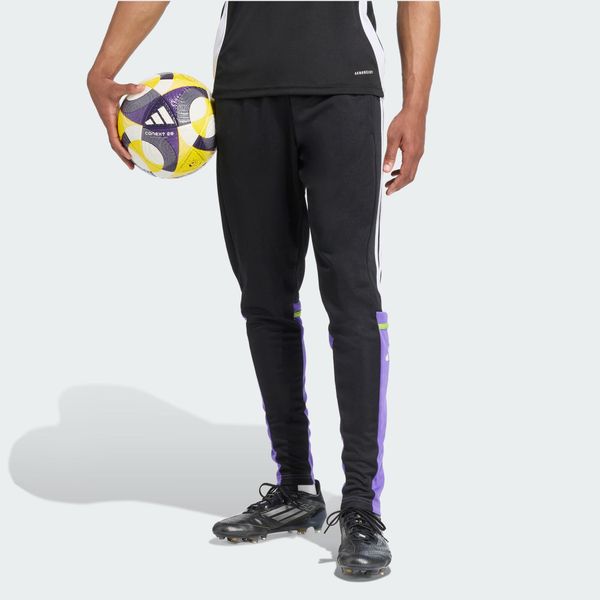 Spodnie Squadra 25 Training. Czarne spodnie sportowe męskie Adidas, s, bez wzorów, z materiału, na fitness i siłownię. Za 199.00 zł.