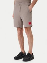 HUGO Szorty sportowe Diz222 50466196 Beżowy Regular Fit. Brązowe krótkie spodenki sportowe męskie Hugo, l, bez wzorów, z bawełny. Za 339.99 zł.