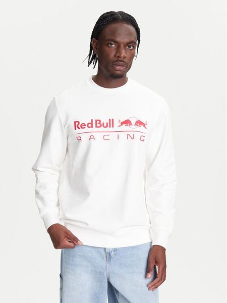 Pepe Jeans Bluza Red Bull Racing Team Logo RM580017 Biały Regular Fit. Białe bluzy męskie Pepe Jeans, m, bez wzorów, z bawełny, bez kaptura. Za 339.99 zł.
