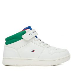 Sneakersy Tommy Hilfiger. Białe trampki i tenisówki chłopięce Tommy Hilfiger, bez wzorów, bez zapięcia. Za 379.99 zł.