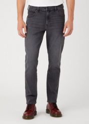 Męskie Spodnie Jeansowe Wrangler Larston Blackout W18S29Z79 112330748, W36 L30. Czarne spodnie materiałowe męskie Wrangler, l, bez wzorów, z bawełny. Za 239.99 zł.