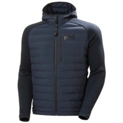 Kurtka puchowa Helly Hansen Arctic Ocean Hybrid. Niebieskie kurtki męskie Helly Hansen, m, bez wzorów, z puchu, bez kaptura. W wyprzedaży za 648.50 zł.