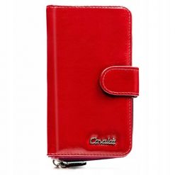 Portfel damski 4U Cavaldi N113-APU-BL c.czerwony. Czerwone portfele damskie 4U Cavaldi, bez wzorów, ze skóry ekologicznej. Za 31.99 zł.