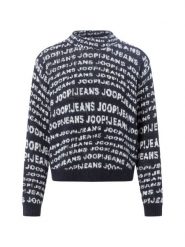 Joop Jeans sweter z dzianiny - Kalissa Kobiety niebieski|biały, M. Białe swetry damskie JOOP! Jeans, m, bez wzorów, z dzianiny, bez kołnierzyka, bez ramiączek, bez kaptura. Za 279.95 zł.