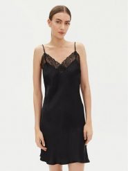 Chantelle Koszula nocna Legend C17WW5 Czarny Regular Fit. Czarne koszule nocne damskie Chantelle, xs, bez wzorów, z wiskozy, bez ramiączek. Za 389.99 zł.