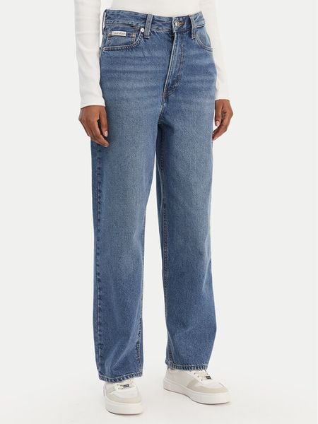 Calvin Klein Jeans Jeansy LV047E626G Niebieski Barrel Fit. Niebieskie jeansy damskie Calvin Klein Jeans. Za 274.99 zł.