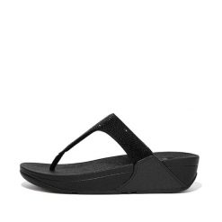Sandały damskie FitFlop Lulu Hotfix. Czarne sandały damskie FIT FLOP, bez wzorów, bez obcasa, bez zapięcia. Za 362.75 zł.