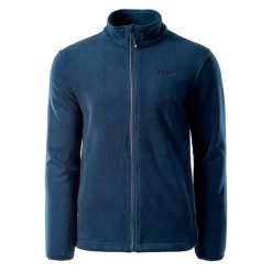Bluza Polarowa Męska Nader. Niebieskie bluzy męskie Hi-tec, m, bez wzorów, z polaru, bez kaptura, trekkingowe. Za 127.99 zł.