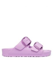 Birkenstock Klapki Arizona Big Buckle 1031259 Fioletowy. Fioletowe klapki damskie Birkenstock, bez wzorów, z syntetyku, bez obcasa. Za 279.99 zł.