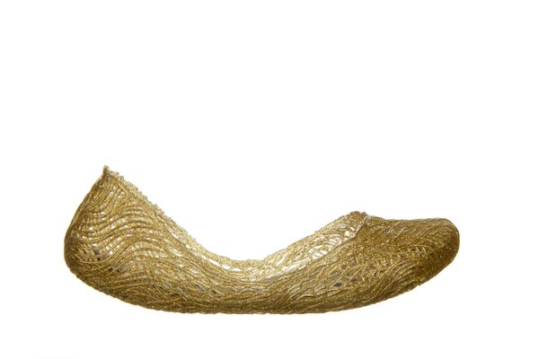 Baleriny Melissa Campana Flow Ad Gold 010427, Złoty, Guma - 35-36. Żółte baleriny damskie Melissa, na lato, bez wzorów, z gumy, bez obcasa. W wyprzedaży za 206.10 zł.