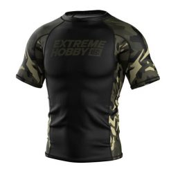 Koszulka Męska Rashguard MMA na Siłownię JUNGLE PANTHER. Czarne koszulki sportowe męskie EXTREME HOBBY, m, bez wzorów, z bawełny, bez kołnierzyka, bez ramiączek, do biegania. Za 199.00 zł.