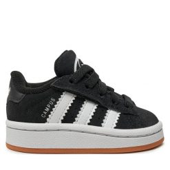 Sneakersy adidas. Czarne trampki i tenisówki chłopięce Adidas, bez wzorów, bez zapięcia. Za 199.99 zł.