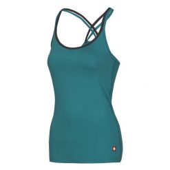 Damski tank top Ocun Corona. Niebieskie koszulki sportowe damskie Ocun, m, bez wzorów, bez kołnierzyka, bez ramiączek, wspinaczkowe. Za 114.99 zł.