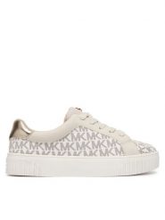 MICHAEL Michael Kors Sneakersy Juniper Aline MK05146256 Biały. Białe buty sportowe dziewczęce MICHAEL Michael Kors, bez wzorów, ze skóry, bez zapięcia. Za 469.99 zł.