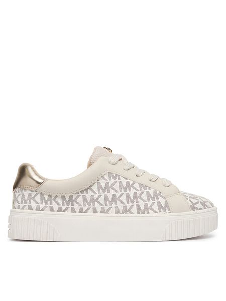 MICHAEL Michael Kors Sneakersy Juniper Aline MK05146256 Biały. Białe buty sportowe dziewczęce MICHAEL Michael Kors, bez wzorów, bez zapięcia. Za 469.99 zł.