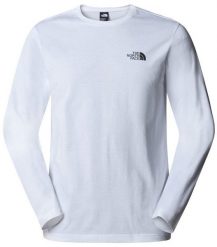 Bluza The North Face M L/S Simple Dome Tee męska : Kolor - Biały, Rozmiar - L. Białe bluzy męskie The North Face, l, bez wzorów, bez kaptura. Za 195.39 zł.