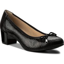 Półbuty CAPRICE - 9-22308-20 Black Reptile 010. Czarne półbuty damskie Caprice, ze skóry ekologicznej, eleganckie. W wyprzedaży za 179.00 zł.