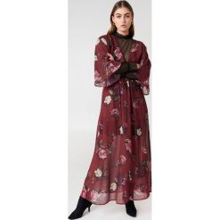 NA-KD Boho Szyfonowa sukienka płaszczowa - Red,Multicolor. Sukienki damskie marki NA-KD Boho. Za 92.95 zł.
