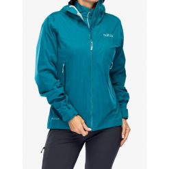 Kurtka w góry z membraną damska Rab Kinetic 2.0 Jacket. Niebieskie kurtki damskie RAB, bez wzorów, bez kaptura. Za 723.99 zł.