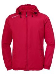 Kurtka Uhlsport Essential Coach. Czerwone kurtki męskie Uhlsport, s, bez wzorów, z materiału, sportowe, z kapturem. Za 276.50 zł.