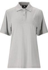 Koszulka polo damska Whistler Vale. Szare koszulki sportowe damskie Whistler, bez wzorów, z elastanu, bez kołnierzyka, bez ramiączek. Za 85.99 zł.