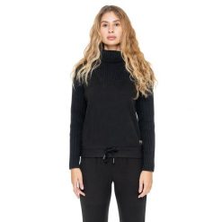 Leone 1947 Warm Touch Damen Rollkragen-Bluza zimowa ze Strickeinsätzen. Czarne bluzy damskie LEONE 1947 APPAREL, na zimę, bez wzorów, z elastanu, bez kaptura. W wyprzedaży za 206.29 zł.