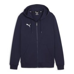 Bluza sportowa męska Puma B23622. Niebieskie bluzy męskie Puma, m, bez wzorów, z kapturem, do piłki nożnej. Za 189.00 zł.