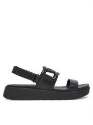 Aldo Sandały Onuvia 13965198 Czarny. Czarne sandały damskie Aldo, bez wzorów, ze skóry, bez obcasa, na płaskiej podeszwie, bez zapięcia. Za 219.99 zł.