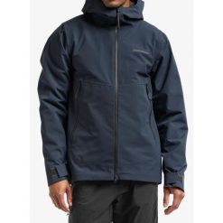 Kurtka przeciwdeszczowa męska Didriksons Biak JKT. Niebieskie kurtki męskie Didriksons, m, bez wzorów, bez kaptura. Za 835.99 zł.
