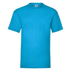 T-shirt Fruit Of The Loom Valueweight Adult Blue Azure. Niebieskie t-shirty męskie Fruit of the Loom, m, bez wzorów, z bawełny, klasyczne, bez kołnierzyka. Za 131.99 zł.