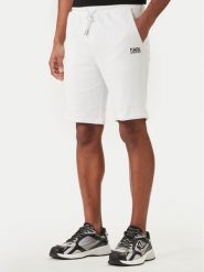 KARL LAGERFELD Szorty sportowe 705783 562917 Biały Regular Fit. Białe krótkie spodenki sportowe męskie KARL LAGERFELD, l, bez wzorów, z bawełny. Za 369.99 zł.